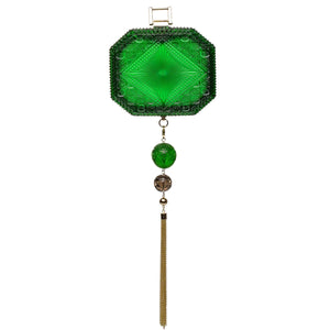 バッグ「Hand Carved Octagon Clutch Emerald Green」 DOUGLASPOON