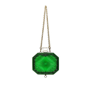 バッグ「Hand Carved Octagon Clutch Emerald Green」 DOUGLASPOON