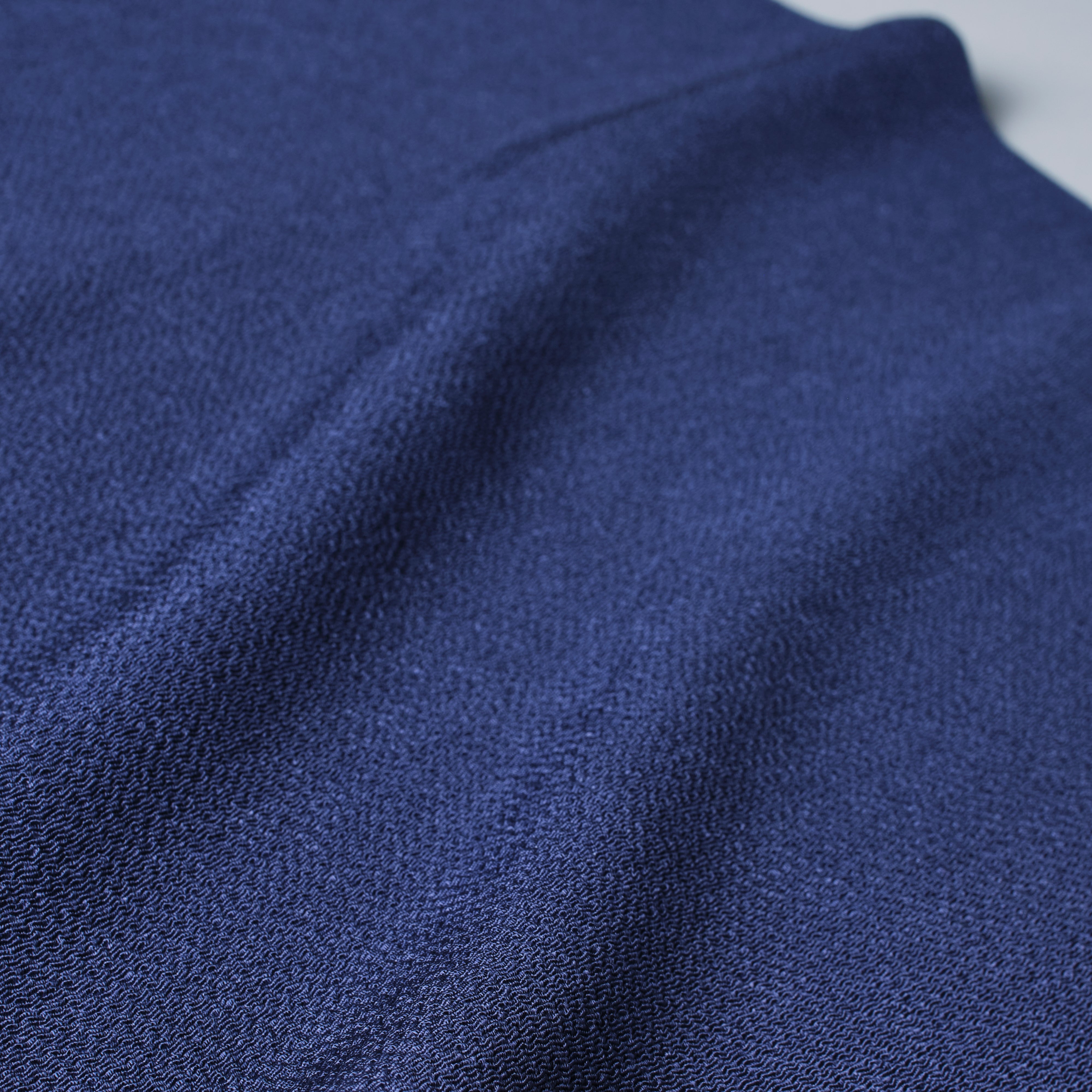 KAPUKI custom made obi sash collar ``crepe'' blue