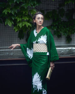 浴衣 誉田屋源兵衛 【月照乱華】 グリーン – きもの KAPUKI