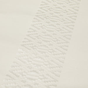 西村織物<br>八寸帯 博多織 献上柄 「一本独鈷」 白 正絹